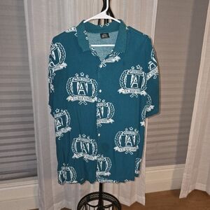 My Hero Academia Teal Graphic Men's Shirt Large